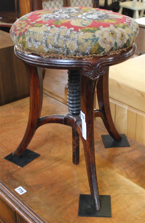 Victorian revolving  piano stool